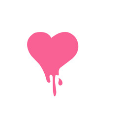 melting heart vector icon