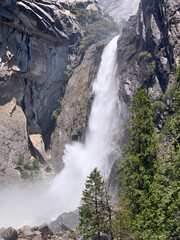 waterfall in yosemite
