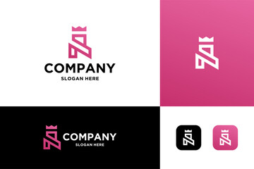 Initial letter R with crown logo line letter R with crown logo line vector