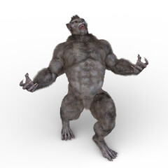 狼男　3DCGレンダリング