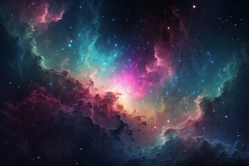 Fototapeta premium space landscape , bright galaxy