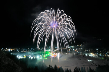 雪国の花火