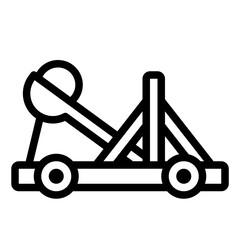 Catapult icon representing a medieval siege weapon.