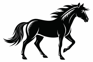 silhouette of horse, Horse Vector, Horse Silhouette
