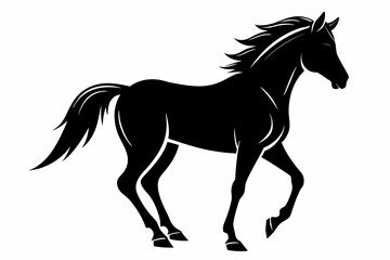 silhouette of horse, Horse Vector, Horse Silhouette
