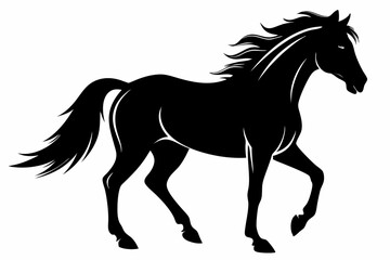 silhouette of horse, Horse Vector, Horse Silhouette
