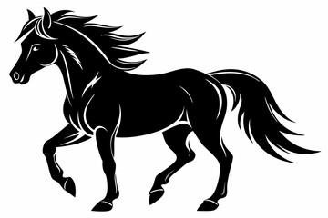 silhouette of horse, Horse Vector, Horse Silhouette
