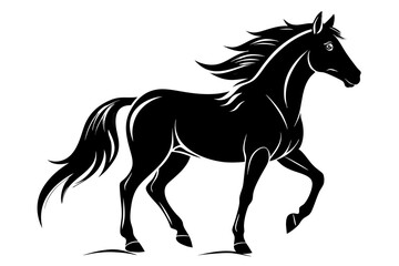 silhouette of horse, Horse Vector, Horse Silhouette
