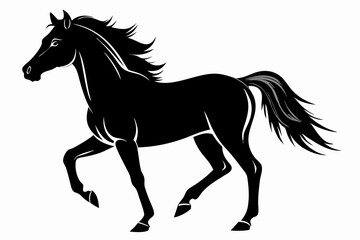 silhouette of horse, Horse Vector, Horse Silhouette
