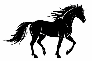 silhouette of horse, Horse Vector, Horse Silhouette
