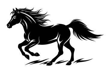 Obraz premium silhouette of horse, Horse Vector, Horse Silhouette 