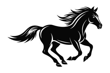 silhouette of horse, Horse Vector, Horse Silhouette
