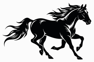 silhouette of horse, Horse Vector, Horse Silhouette
