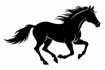 silhouette of horse, Horse Vector, Horse Silhouette
