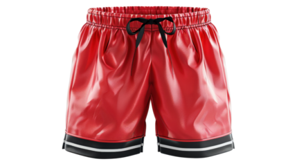 Boxing sports shorts on transparent background