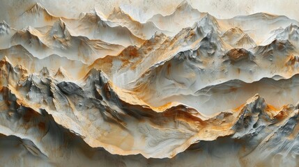 3D relief wallpaper with painting of a colorful 3d wave. wall art oil painting