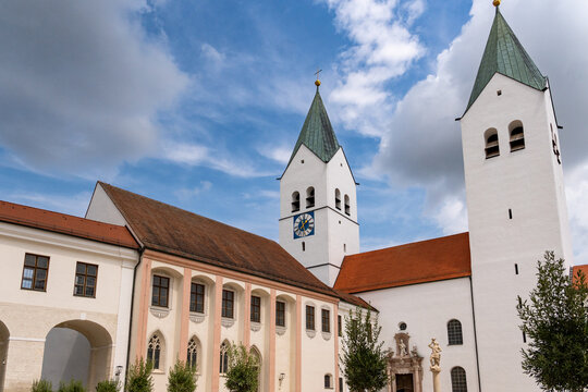 Freising, Bavaria, Germany. Dom St. Maria und St. Korbinian (Saint Mary and Corbinian Cathedral) was the cathedral church and bishop's seat of the former diocese of Freising
