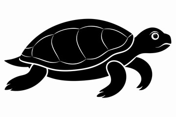 Turtle Silhouette, turtle marine animal icon, silhouettes of sea turtle
