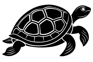 Turtle Silhouette, turtle marine animal icon, silhouettes of sea turtle
