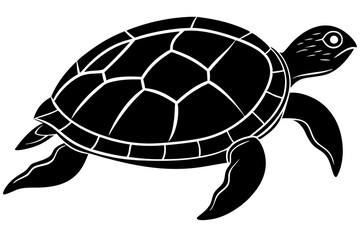Turtle Silhouette, turtle marine animal icon, silhouettes of sea turtle
