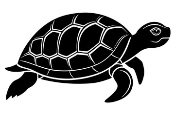 Turtle Silhouette, turtle marine animal icon, silhouettes of sea turtle
