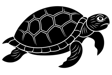 Turtle Silhouette, turtle marine animal icon, silhouettes of sea turtle
