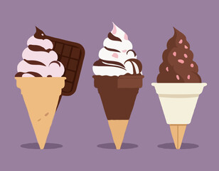 Ice cream with chocolate
