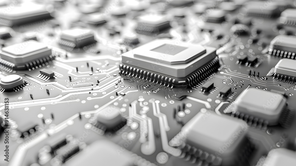 Poster technology black circuit diagram concept.high-tech circuit board connection system.vector abstract t