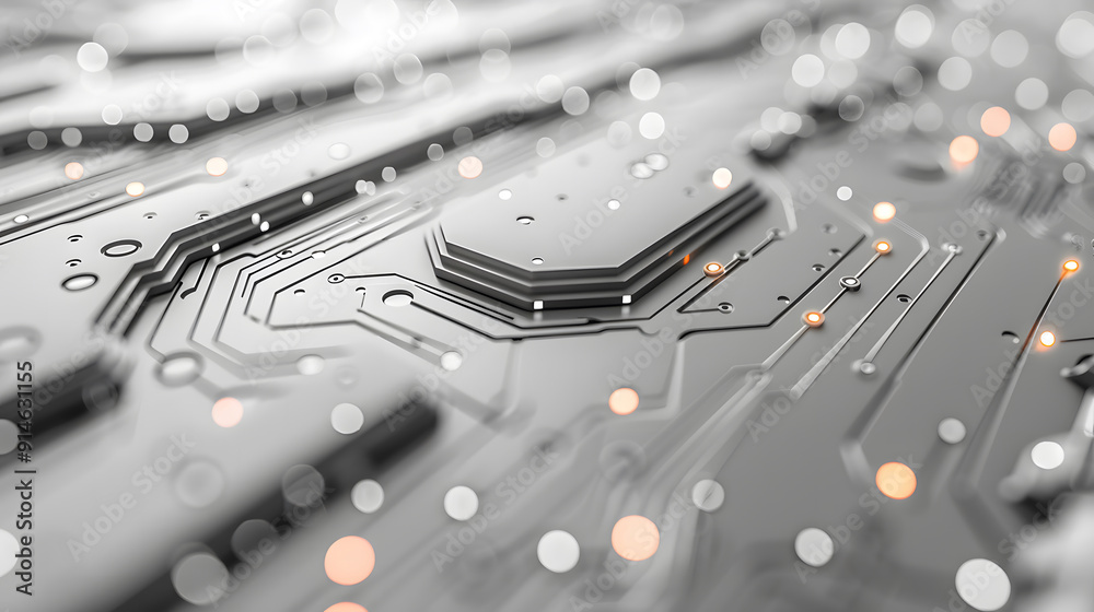 Poster technology black circuit diagram concept.high-tech circuit board connection system.vector abstract t
