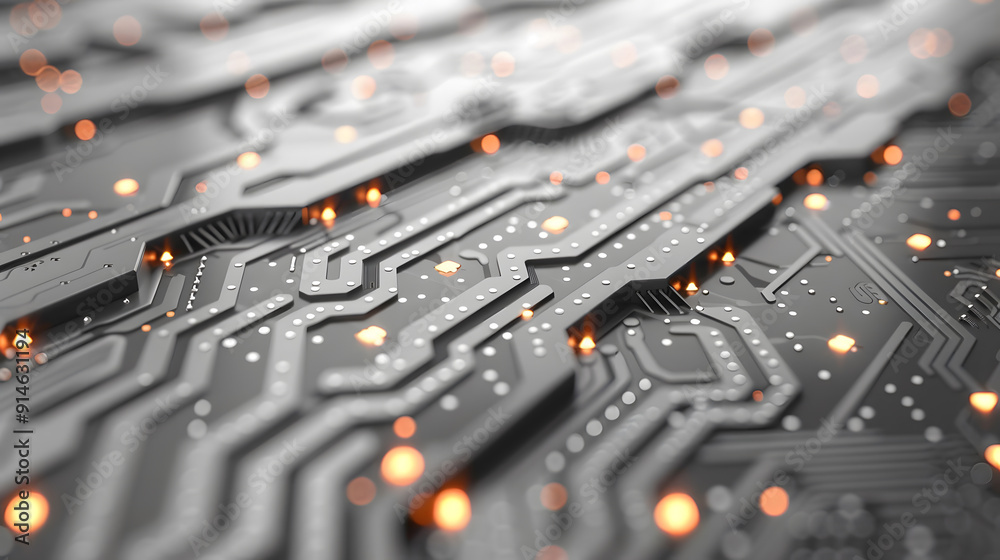 Poster technology black circuit diagram concept.high-tech circuit board connection system.vector abstract t