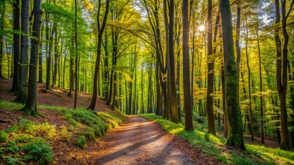 Obraz premium hiking trail in belgrade forest 