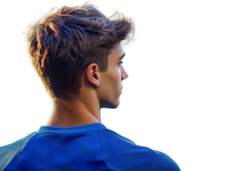 Soccer player looking at the public