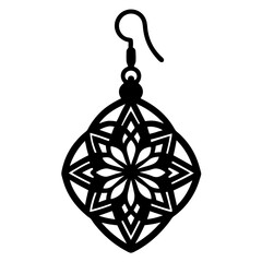 Fototapeta premium Earring Laser Cut File, Earring SVG