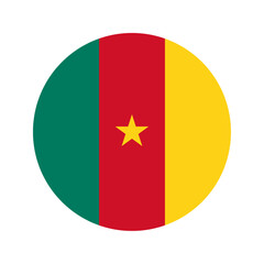 Round Cameroon flag icon
