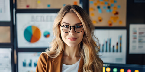 Portrait of woman in office