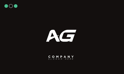 AG Alphabet letters Initials Monogram logo GA, A and G
