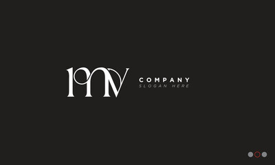 MV Alphabet letters Initials Monogram logo VM, M and V