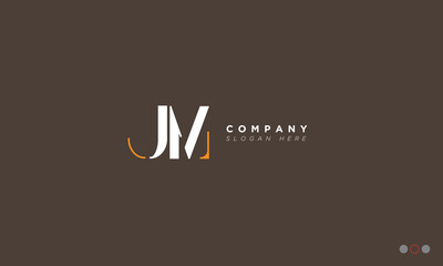 JM Alphabet letters Initials Monogram logo MJ, J and M