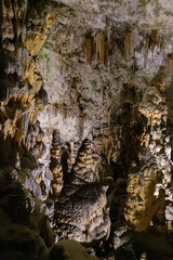 Wonderful stalagcite formations in an underground cave.
