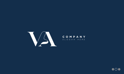 VA Alphabet letters Initials Monogram logo AV, V and A