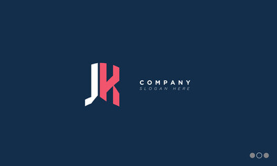 JK Alphabet letters Initials Monogram logo KJ, J and K