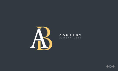 AB Alphabet letters Initials Monogram logo 