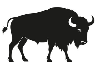 buffalo silhouette vector illustration 