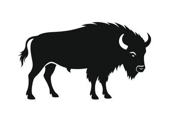 buffalo silhouette vector illustration 