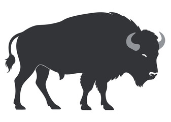 buffalo silhouette vector illustration 