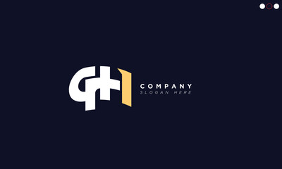 GH Alphabet letters Initials Monogram logo 