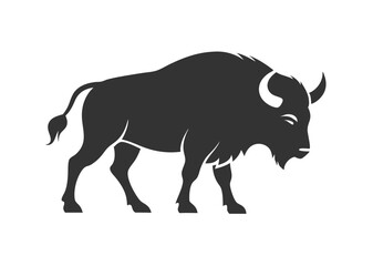 buffalo silhouette vector illustration 