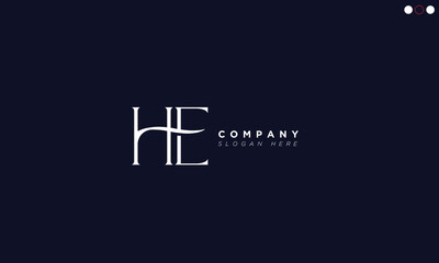 HE Alphabet letters Initials Monogram logo 