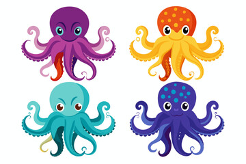 Versatile Octopus Graphic Design Set