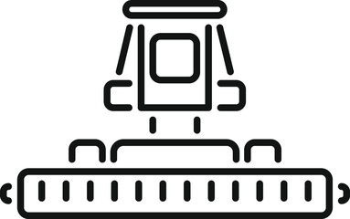 Automated farming machine seeding crops on field, improving efficiency and productivity in agriculture